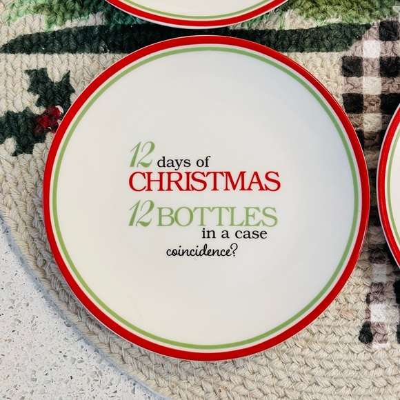 Holiday Dessert/Trinket/Candy Glass Plates - Set of 4 - Picture 6 of 6